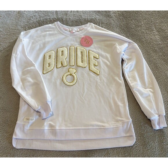 Simply Southern Tops - NWT Simply Southern Bride Ring Sweatshirt Womens Small White Wedding
